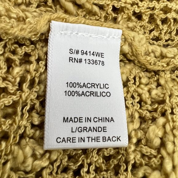 New With Tags Love Tree Gold Sweater with Sexy Knotted Open Back Size Large - Picture 8 of 10